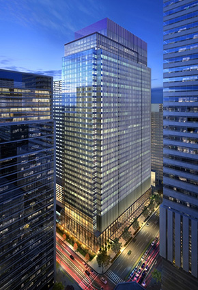 Bird's-eye view of Tower B (on Hibiya Avenue)